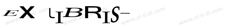 EX LIBRIS字体转换